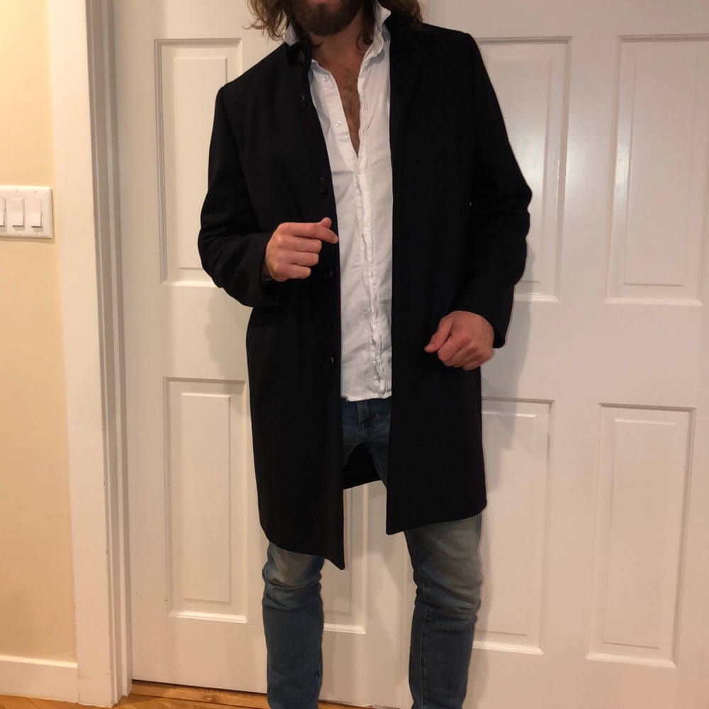 Theory Men’s Navy Blue XL Peacoat